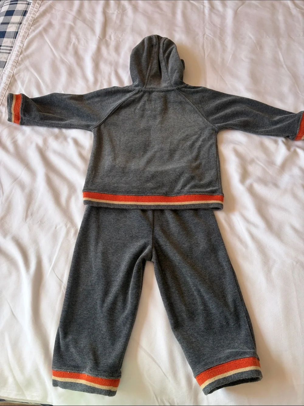 Absorba Grey and Orange Hooded Two-Piece Kids Costume Set